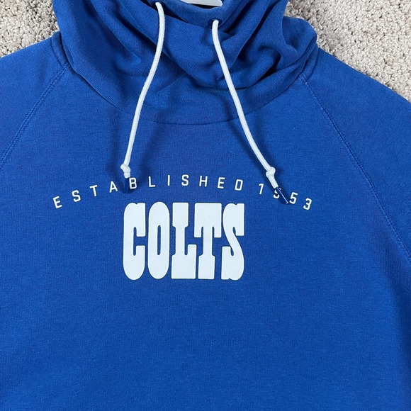 Nike Indianapolis Colts Hoodie Womens XL Blue Cowl High Neck‎ NFL Team Apparel - Picture 2 of 12
